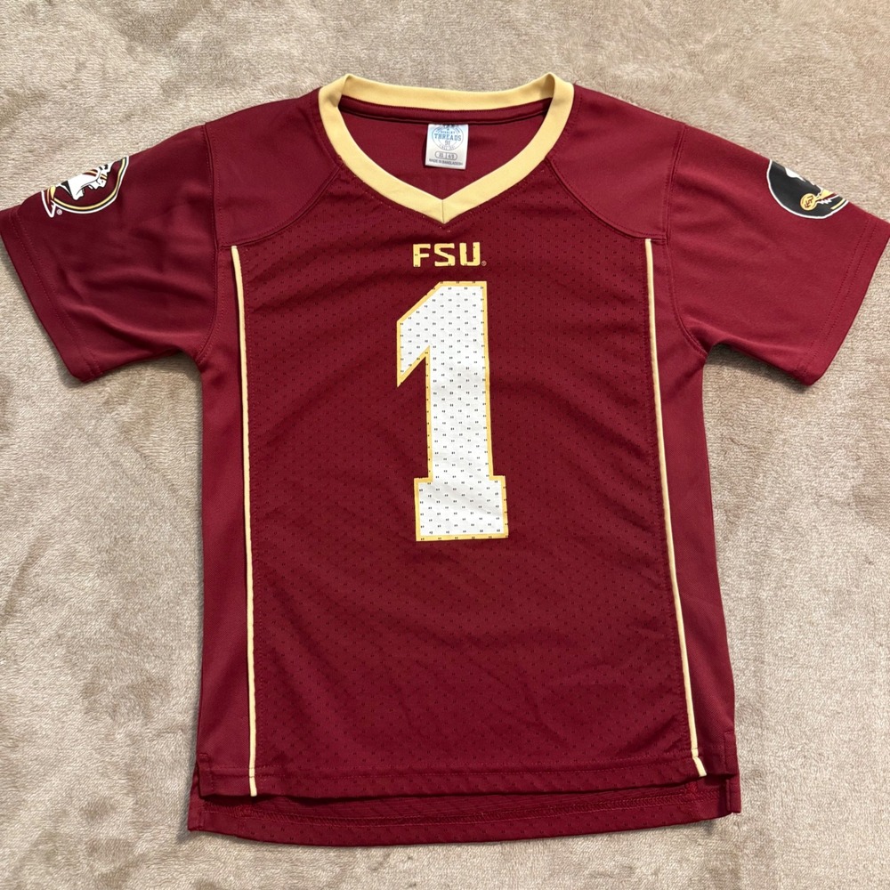 Rivalry Threads FSU Florida State Seminoles Kids Jersey Garnet Gold Size 4/5 XS